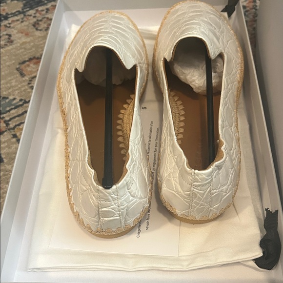 NWB Clergerie White Calfskin Leather Loafers for Women -size 38/7.5 - Picture 2 of 6